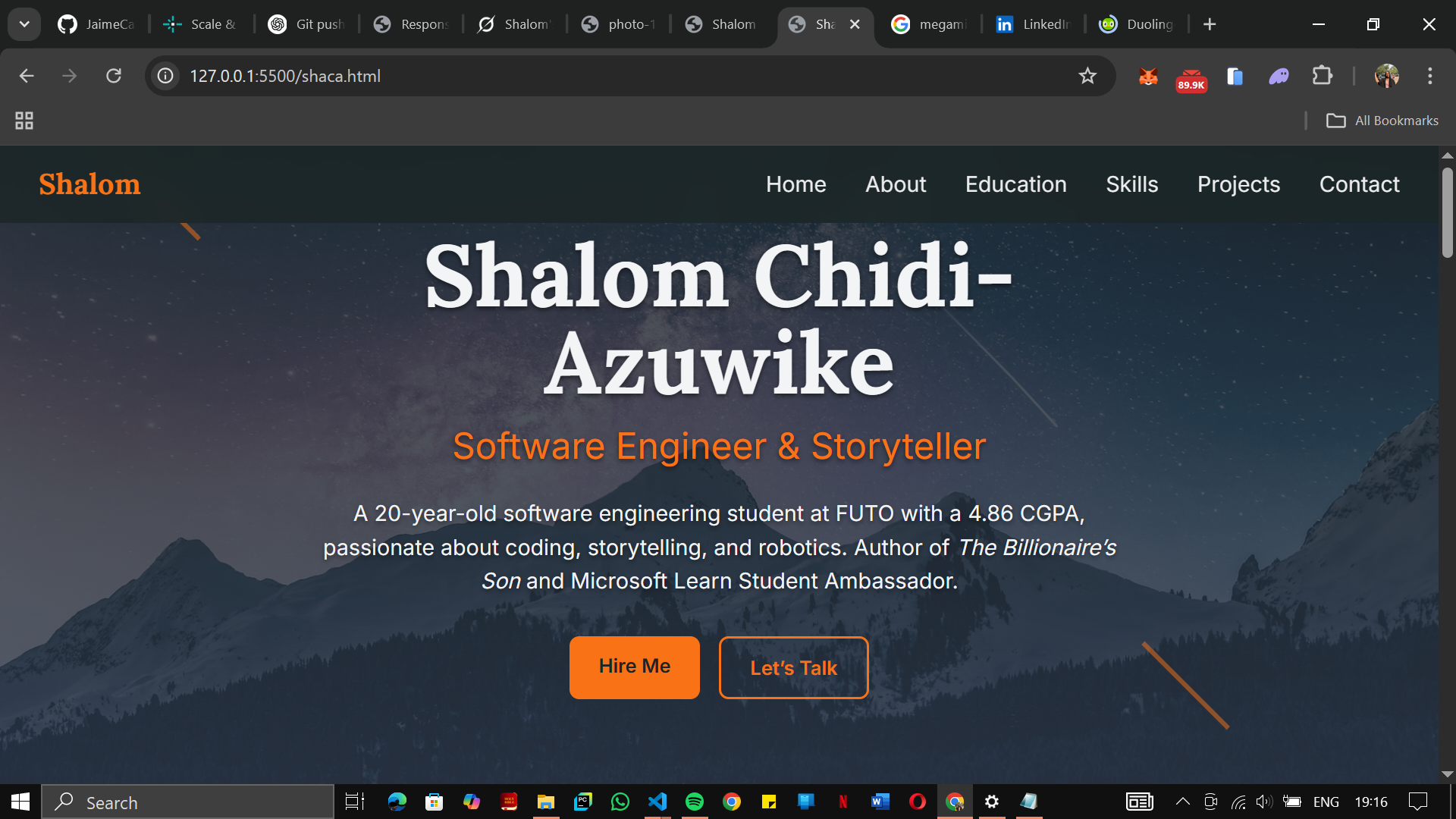 Shalom's Old Portfolio